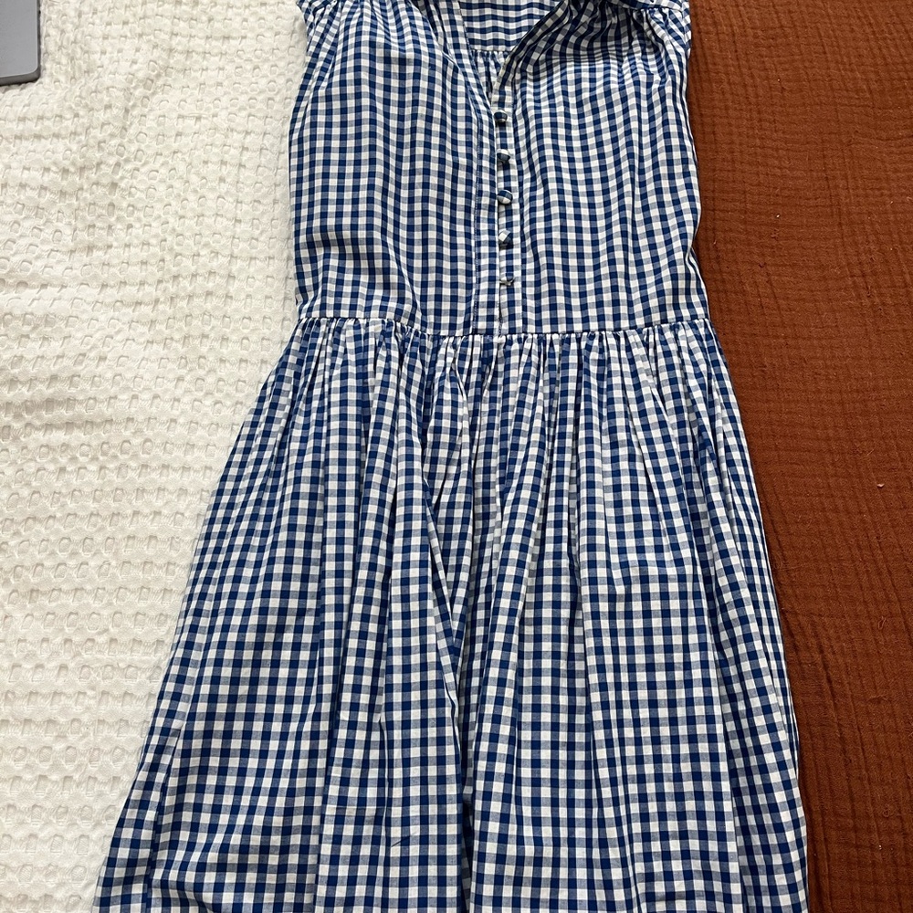 French connection Rita check cotton sleeveless shirt dress